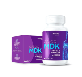 Cálcio MDK, Vitamina K, D3, Cálcio e Magnésio, 60 Cápsulas - Labornatus