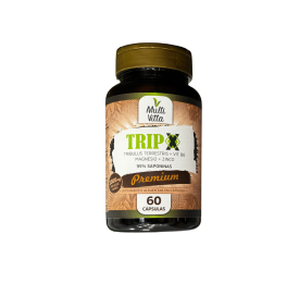 Trip-X Tribulus 95% Saponinas, Vitamina B6, Magnésio e Zinco, 60 Cápsulas - Multi Vitta