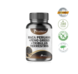 Maca Peruana, Feno Grego, Tribulus Terrestris, 100 Cápsulas - Erva Nativa