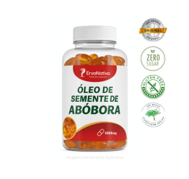 Óleo de Semente de Abóbora 1000mg, 100 Cápsulas - Erva Nativa