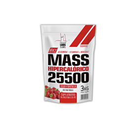 Mass 25500 Hipercalórico, 3Kg Morango - Health Labss