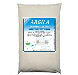 Argila Branca Medicinal, Clareadora, Cicatrizante - 1 Kg