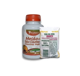 Melão de São Caetano com Insulina Vegetal, 100 Cápsulas 500mg mais Pacote de Chá da Vida - Erva Nativa