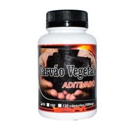 Carvão Vegetal Aditivado, 60 Cápsulas, 500mg - Erva Nativa